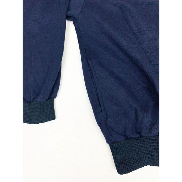 Vintage Adidas Sweater France Large Blue Tan Pockets Sport Activewear - Picture 5 of 8